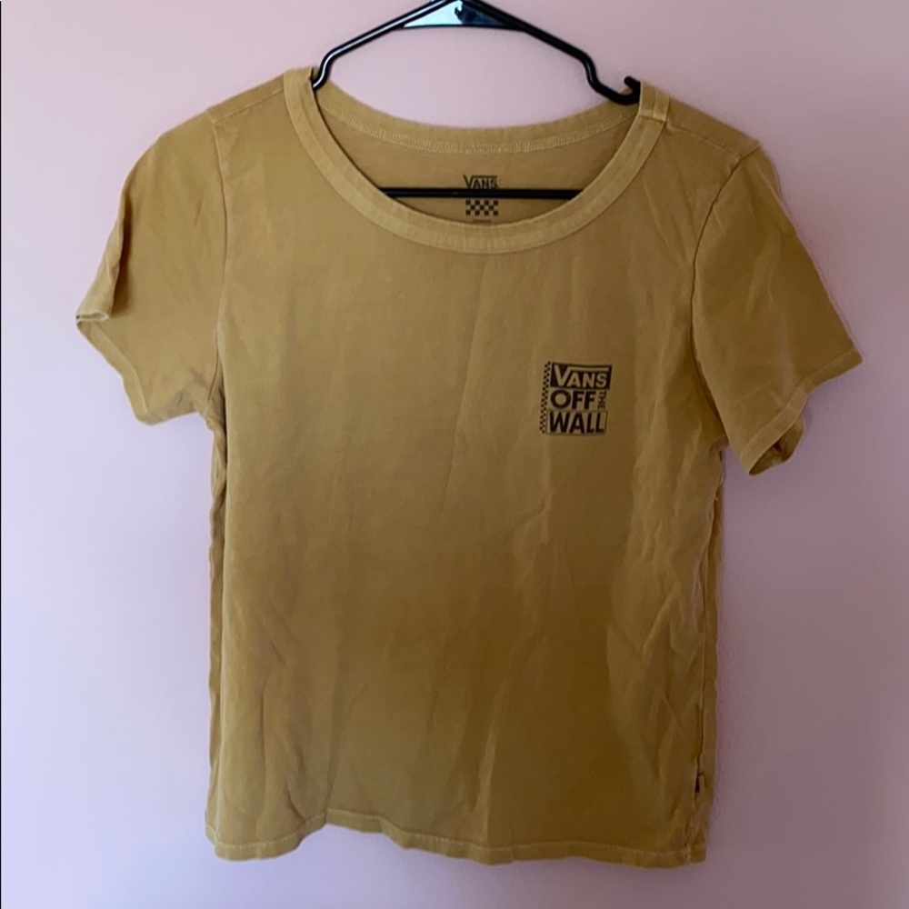 VANS “off the wall” mustard yellow tshirt